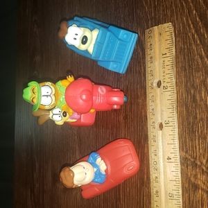 Vintage 3 pack Garfield toys 1996 & 1988